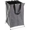 WENKO Panier à Linge Uno, Panier à Linge Sale Avec Poignée De Transport, Capacité 52L, Cadre Aluminium - Tissu Polyester, 35x57x38 Cm, Gris Chiné 2 WENKO Panier à Linge Uno, Panier à Linge Sale Avec Poignée De Transport, Capacité 52L, Cadre Aluminium - Tissu Polyester, 35x57x38 Cm, Gris Chiné -WENKO Soldes 16528018 1