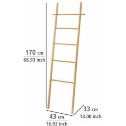 WENKO Echelle Décorative Bambou, échelle Porte Serviettes Bahari, H170 Cm -WENKO Soldes 16528047 3