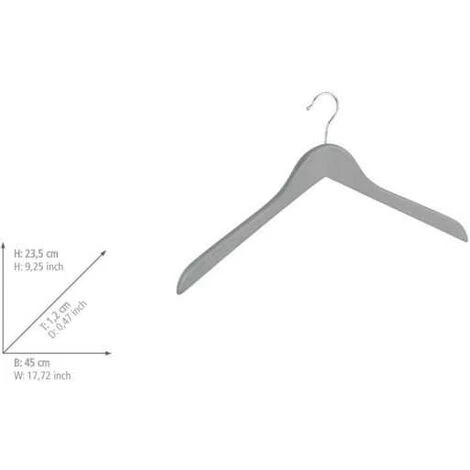 WENKO Cintre Bois, Jolie Hêtre Cérusé Gris 5 WENKO Cintre Bois, Jolie Hêtre Cérusé Gris – Image 3