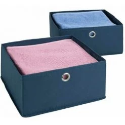 WENKO Bac De Rangement Tissu, 28 X 28 X 13 Cm, Business