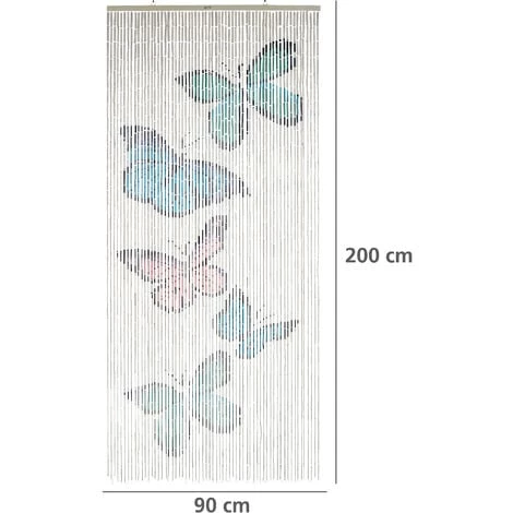 WENKO Rideau Bambou, Rideau De Porte, "papillon", Rideau Mouche, Bambou, 90x200 Cm, Multicolore 5 WENKO Rideau Bambou, Rideau De Porte, "papillon", Rideau Mouche, Bambou, 90x200 Cm, Multicolore – Image 3