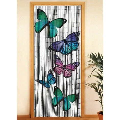 WENKO Rideau Bambou, Rideau De Porte, "papillon", Rideau Mouche, Bambou, 90x200 Cm, Multicolore 6 WENKO Rideau Bambou, Rideau De Porte, "papillon", Rideau Mouche, Bambou, 90x200 Cm, Multicolore – Image 4