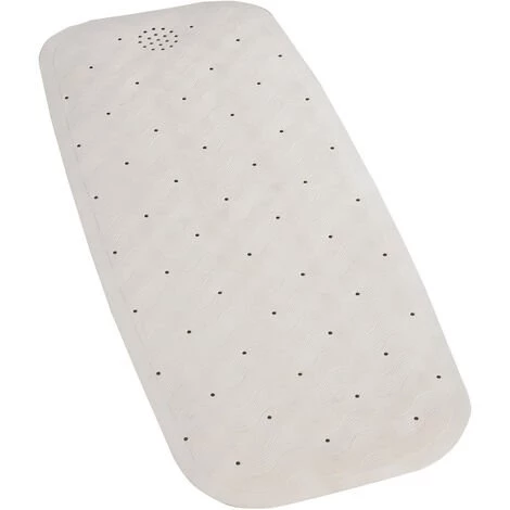 WENKO Tapis Baignoire Antidérapant Naturel, Tapis En Caoutchouc Pour Baignoire De Taille Standard, Caoutchouc, 37x90 Cm, Beige 3 WENKO Tapis Baignoire Antidérapant Naturel, Tapis En Caoutchouc Pour Baignoire De Taille Standard, Caoutchouc, 37x90 Cm, Beige