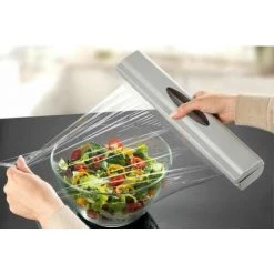 WENKO Distributeur Film Alimentaire, Distributeur Papier Aluminium, Perfect Cutter, Lame Acier Inox, Plastique, 38x5,2x6,7 Cm, Gris -WENKO Soldes 16528300 4