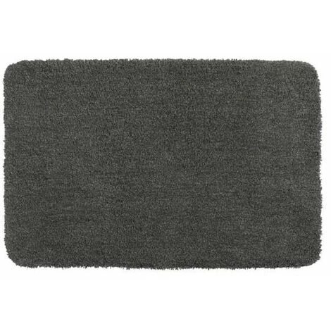 WENKO Tapis De Bain Belize, Tapis Salle De Bain, épais Et Confortable, Polyester Microfibre, 70x120 Cm, Gris 3 WENKO Tapis De Bain Belize, Tapis Salle De Bain, épais Et Confortable, Polyester Microfibre, 70x120 Cm, Gris