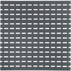 WENKO Tapis De Douche Arinos Gris, Tapis De Bain Antidérapant à Ventouses, Plastique, 54x54 Cm, Gris