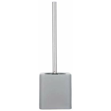 WENKO Porte Brosse WC Hexa, Brosse WC Silicone Noire, Céramique, 12x39,5x12 Cm, Gris 4 WENKO Porte Brosse WC Hexa, Brosse WC Silicone Noire, Céramique, 12x39,5x12 Cm, Gris – Image 2