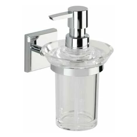 WENKO Distributeur De Savon Liquide Mural Laceno Fixation Sans Perçage Power-Loc®, Capacité 170 Ml, Plastique, 10x17x12,5 Cm, Chromé 3 WENKO Distributeur De Savon Liquide Mural Laceno Fixation Sans Perçage Power-Loc®, Capacité 170 Ml, Plastique, 10x17x12,5 Cm, Chromé