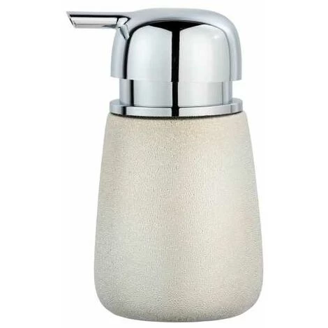 WENKO Distributeur Savon Liquide Glimma, Capacité 330 Ml, Céramique Effet Paillette, 9,5x15x8,5 Cm, Doré 4 WENKO Distributeur Savon Liquide Glimma, Capacité 330 Ml, Céramique Effet Paillette, 9,5x15x8,5 Cm, Doré – Image 2