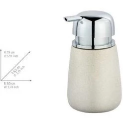 WENKO Distributeur Savon Liquide Glimma, Capacité 330 Ml, Céramique Effet Paillette, 9,5x15x8,5 Cm, Doré 7 WENKO Distributeur Savon Liquide Glimma, Capacité 330 Ml, Céramique Effet Paillette, 9,5x15x8,5 Cm, Doré -WENKO Soldes 16548357 3