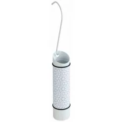 WENKO Saturateur Radiateur Fleurs, Humidificateur D'air à Suspendre Avec Crochet Inclus, Acier Inox, Ø 5x20 Cm, Blanc