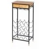 WENKO Étagère à Vin, Porte Bouteille Design Loft Pour 16 Bouteilles Avec Tiroir Et Porte Verre Suspendu, Acier - Bambou, 48x95x30 Cm, Noir - Marron 2 WENKO Étagère à Vin, Porte Bouteille Design Loft Pour 16 Bouteilles Avec Tiroir Et Porte Verre Suspendu, Acier - Bambou, 48x95x30 Cm, Noir - Marron -WENKO Soldes 16548369 1