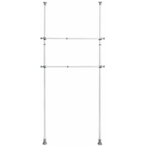 WENKO Barre Porte Vêtements Herkules, Pièce Détachée Pour Système De Rangement Télescopique Herkules, Lot De 2, Métal, Ø 3 X 75 - 120 Cm, Blanc 3 WENKO Barre Porte Vêtements Herkules, Pièce Détachée Pour Système De Rangement Télescopique Herkules, Lot De 2, Métal, Ø 3 X 75 - 120 Cm, Blanc
