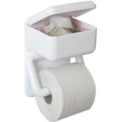 Porte-rouleau De Papier Toilette Duo, Avec Boîte De Lingettes Humides Wenko