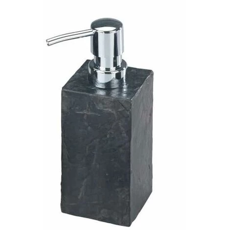 WENKO Set D'accessoires De Salle De Bain, Distributeur Savon Liquide, Gobelet Brosse à Dent, Porte Savon, Brosse WC, Slate Rock, Effet Ardoise 4 WENKO Set D'accessoires De Salle De Bain, Distributeur Savon Liquide, Gobelet Brosse à Dent, Porte Savon, Brosse WC, Slate Rock, Effet Ardoise – Image 2