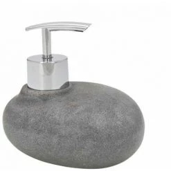 WENKO Set Accessoires Salle De Bain, Distributeur Savon Liquide, Lot De 2 Gobelets Brosse à Dent, Pebble Stone Gris 9 WENKO Set Accessoires Salle De Bain, Distributeur Savon Liquide, Lot De 2 Gobelets Brosse à Dent, Pebble Stone Gris -WENKO Soldes 18938980 3