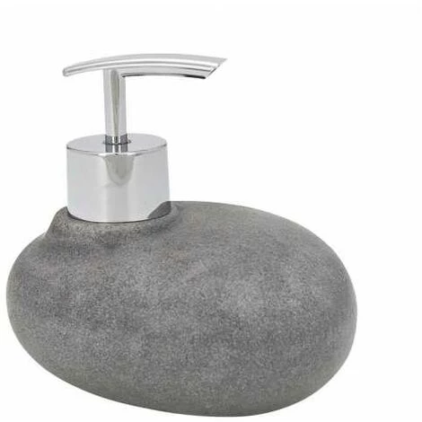 WENKO Set Accessoires Salle De Bain, Distributeur Savon Liquide, Lot De 2 Gobelets Brosse à Dent, Pebble Stone Gris 5 WENKO Set Accessoires Salle De Bain, Distributeur Savon Liquide, Lot De 2 Gobelets Brosse à Dent, Pebble Stone Gris – Image 3