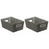 WENKO Panier rangement De salle de bain Avec Poignée, Chromo Gris, Lot De 2 2 WENKO Panier rangement De salle de bain Avec Poignée, Chromo Gris, Lot De 2 -WENKO Soldes 18939017 1