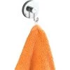 WENKO Crochet Porte Serviette Mural Fixation Sans Perçage Vacuum-Loc®, Crochet Porte Manteau, Lot De 4, Plastique, 6x6,7x5 Cm, Chromé -WENKO Soldes 18939035 1