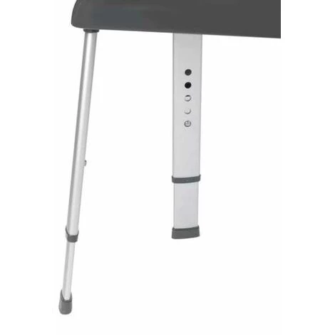 WENKO Tabouret De Douche Avec Accoudoir Et Dossier, Siège De Douche, Secura Premium, Aluminium - Plastique, 63x71,5 – 81,5x46,5 Cm, Gris 6 WENKO Tabouret De Douche Avec Accoudoir Et Dossier, Siège De Douche, Secura Premium, Aluminium - Plastique, 63x71,5 – 81,5x46,5 Cm, Gris – Image 4