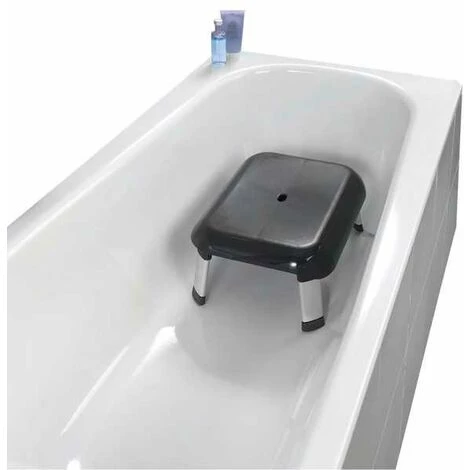 WENKO Marche Pied Salle De Bain Et WC, Marche Pied Enfant Et Adulte, Secura Premium, Aluminium - Plastique, 46,5x20x36 Cm, Gris 4 WENKO Marche Pied Salle De Bain Et WC, Marche Pied Enfant Et Adulte, Secura Premium, Aluminium - Plastique, 46,5x20x36 Cm, Gris – Image 2