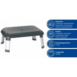 WENKO Marche Pied Salle De Bain Et WC, Marche Pied Enfant Et Adulte, Secura Premium, Aluminium - Plastique, 46,5x20x36 Cm, Gris 11 WENKO Marche Pied Salle De Bain Et WC, Marche Pied Enfant Et Adulte, Secura Premium, Aluminium - Plastique, 46,5x20x36 Cm, Gris -WENKO Soldes 18939142 5