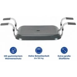 WENKO Siège De Baignoire Siège à Poser Sur La Baignoire, Secura Premium, Antidérapant, Aluminium - Plastique, 74x15,5x36 Cm, Gris 11 WENKO Siège De Baignoire Siège à Poser Sur La Baignoire, Secura Premium, Antidérapant, Aluminium - Plastique, 74x15,5x36 Cm, Gris -WENKO Soldes 18939148 5