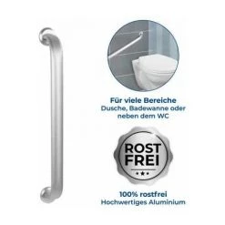 WENKO Barre D'appui Douche Et WC Secura Premium, Poignée De Sécurité Salle De Bain, Aluminium, 67,5x7x12 Cm, Mat 11 WENKO Barre D'appui Douche Et WC Secura Premium, Poignée De Sécurité Salle De Bain, Aluminium, 67,5x7x12 Cm, Mat -WENKO Soldes 18939165 5