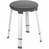 WENKO Tabouret De Douche Pivotant Secura Premium, Hauteur Réglable, Pied Antidérapant , Capacité 130 Kg, Aluminium - Plastique, 50x43-52,5x50 Cm, Gris -WENKO Soldes 18939179 1