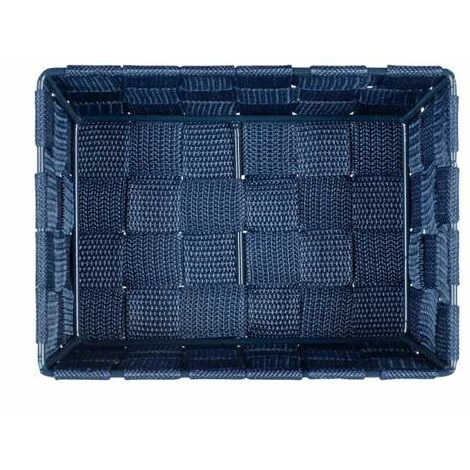 WENKO Panier salle de bain Adria Mini, rangement Salle De Bain, Long, Polypropylène, 19x9x14 Cm, Bleu Foncé 6 WENKO Panier salle de bain Adria Mini, rangement Salle De Bain, Long, Polypropylène, 19x9x14 Cm, Bleu Foncé – Image 4