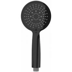 WENKO Pommeau De Douche Young Line, Pommeau De Douche 5 Jets, Nettoyage Facile Du Calcaire, Pommeau De Douche Universel Avec Embout Standard 1/2", Plastique De Haute Qualité, ø11 Cm, Noir