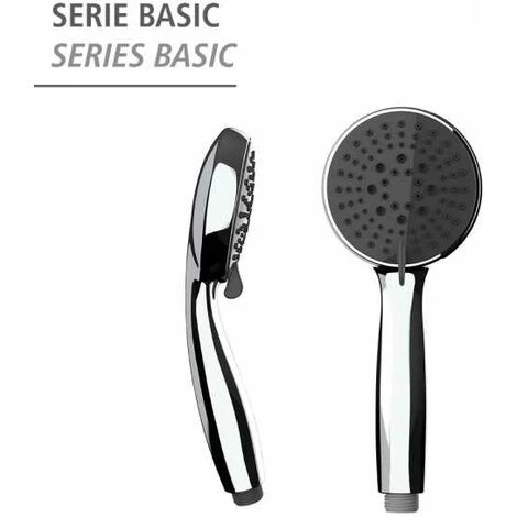 WENKO Pommeau De Douche Basic, Pommeau De Douche 5 Jets, Pommeau De Douche Universel Avec Embout Standard 1/2", Nettoyage Facile Du Calcaire, Plastique Chromé De Haute Qualité, ø10 Cm, Gris 4 WENKO Pommeau De Douche Basic, Pommeau De Douche 5 Jets, Pommeau De Douche Universel Avec Embout Standard 1/2", Nettoyage Facile Du Calcaire, Plastique Chromé De Haute Qualité, ø10 Cm, Gris – Image 2