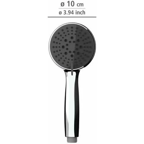WENKO Pommeau De Douche Basic, Pommeau De Douche 5 Jets, Pommeau De Douche Universel Avec Embout Standard 1/2", Nettoyage Facile Du Calcaire, Plastique Chromé De Haute Qualité, ø10 Cm, Gris 7 WENKO Pommeau De Douche Basic, Pommeau De Douche 5 Jets, Pommeau De Douche Universel Avec Embout Standard 1/2", Nettoyage Facile Du Calcaire, Plastique Chromé De Haute Qualité, ø10 Cm, Gris – Image 5