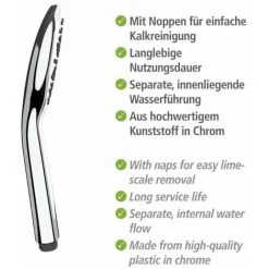 WENKO Pommeau De Douche Basic Jet D'eau De Pluie, Pommeau De Douche Universel Avec Embout Standard 1/2", Nettoyage Facile Du Calcaire, Plastique Chromé De Haute Qualité, ø12 Cm, Brillant 10 WENKO Pommeau De Douche Basic Jet D'eau De Pluie, Pommeau De Douche Universel Avec Embout Standard 1/2", Nettoyage Facile Du Calcaire, Plastique Chromé De Haute Qualité, ø12 Cm, Brillant -WENKO Soldes 18939240 4