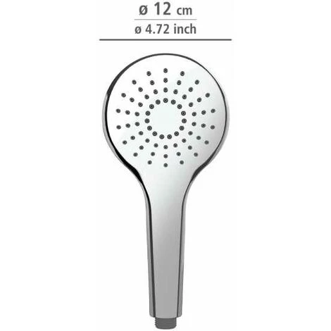 WENKO Pommeau De Douche Basic Jet D'eau De Pluie, Pommeau De Douche Universel Avec Embout Standard 1/2", Nettoyage Facile Du Calcaire, Plastique Chromé De Haute Qualité, ø12 Cm, Brillant 7 WENKO Pommeau De Douche Basic Jet D'eau De Pluie, Pommeau De Douche Universel Avec Embout Standard 1/2", Nettoyage Facile Du Calcaire, Plastique Chromé De Haute Qualité, ø12 Cm, Brillant – Image 5
