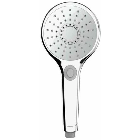 WENKO Pommeau De Douche Basic, Pommeau De Douche 3 Jets, Pommeau De Douche Universel Avec Embout Standard 1/2", Nettoyage Facile Du Calcaire, Plastique Chromé De Haute Qualité, ø12 Cm, Brillant 3 WENKO Pommeau De Douche Basic, Pommeau De Douche 3 Jets, Pommeau De Douche Universel Avec Embout Standard 1/2", Nettoyage Facile Du Calcaire, Plastique Chromé De Haute Qualité, ø12 Cm, Brillant