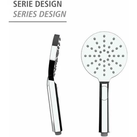 WENKO Pommeau De Douche, 3 Jets, Design Chromé 4 WENKO Pommeau De Douche, 3 Jets, Design Chromé – Image 2