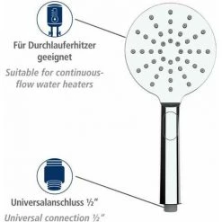 WENKO Pommeau De Douche, 3 Jets, Design Chromé 10 WENKO Pommeau De Douche, 3 Jets, Design Chromé -WENKO Soldes 18939255 4