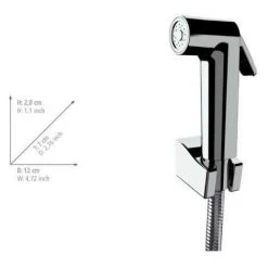 WENKO Douchette WC Watersaving, Kit Hygiène WC Avec Système D'économie D'eau, 30% D'économie D'eau, Flexible De Douchette L120 Cm Et Support Mural Inclus, Plastique, 12x2,8x7 Cm, Brillant 8 WENKO Douchette WC Watersaving, Kit Hygiène WC Avec Système D'économie D'eau, 30% D'économie D'eau, Flexible De Douchette L120 Cm Et Support Mural Inclus, Plastique, 12x2,8x7 Cm, Brillant -WENKO Soldes 18939306 3