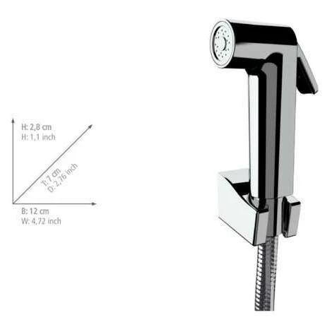 WENKO Douchette WC Watersaving, Kit Hygiène WC Avec Système D'économie D'eau, 30% D'économie D'eau, Flexible De Douchette L120 Cm Et Support Mural Inclus, Plastique, 12x2,8x7 Cm, Brillant 5 WENKO Douchette WC Watersaving, Kit Hygiène WC Avec Système D'économie D'eau, 30% D'économie D'eau, Flexible De Douchette L120 Cm Et Support Mural Inclus, Plastique, 12x2,8x7 Cm, Brillant – Image 3