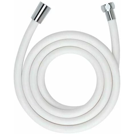 WENKO Flexible De Douche Design, Tuyau De Douche Avec Gainage Protection Anti-torsion, Embout Universel 1/2", Plastique De Haute Qualité, Longueur 175 Cm, Finition Blanc 3 WENKO Flexible De Douche Design, Tuyau De Douche Avec Gainage Protection Anti-torsion, Embout Universel 1/2", Plastique De Haute Qualité, Longueur 175 Cm, Finition Blanc