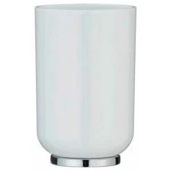 WENKO Gobelet Salle De Bain Posa, Porte Brosse à Dent, Plastique Sans BPA, Ø 7x11 Cm, Blanc/Chromé 7 WENKO Gobelet Salle De Bain Posa, Porte Brosse à Dent, Plastique Sans BPA, Ø 7x11 Cm, Blanc/Chromé -WENKO Soldes 18939352 2