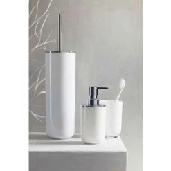 WENKO Gobelet Salle De Bain Posa, Porte Brosse à Dent, Plastique Sans BPA, Ø 7x11 Cm, Blanc/Chromé 9 WENKO Gobelet Salle De Bain Posa, Porte Brosse à Dent, Plastique Sans BPA, Ø 7x11 Cm, Blanc/Chromé -WENKO Soldes 18939352 4