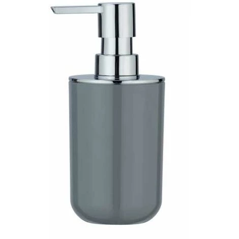 WENKO Distributeur Savon Liquide Posa, Capacité 330 Ml, Plastique, 7x16,5x8 Cm, Gris/Chromé 3 WENKO Distributeur Savon Liquide Posa, Capacité 330 Ml, Plastique, 7x16,5x8 Cm, Gris/Chromé