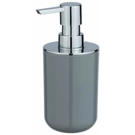 WENKO Distributeur Savon Liquide Posa, Capacité 330 Ml, Plastique, 7x16,5x8 Cm, Gris/Chromé 4 WENKO Distributeur Savon Liquide Posa, Capacité 330 Ml, Plastique, 7x16,5x8 Cm, Gris/Chromé – Image 2
