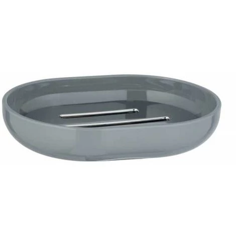 WENKO Porte Savon Posa, Support Savon, Plastique Sans BPA, 12x2,5x9 Cm, Gris - Chromé 4 WENKO Porte Savon Posa, Support Savon, Plastique Sans BPA, 12x2,5x9 Cm, Gris - Chromé – Image 2