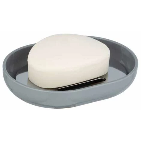 WENKO Porte Savon Posa, Support Savon, Plastique Sans BPA, 12x2,5x9 Cm, Gris - Chromé 6 WENKO Porte Savon Posa, Support Savon, Plastique Sans BPA, 12x2,5x9 Cm, Gris - Chromé – Image 4