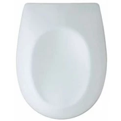 WENKO Abattant WC Avec Frein De Chute Vorno, Abattant WC Clipsable, Fixation Acier Inox "fix Clip" Duroplastique Antibactérien, 35x44,5 Cm, Blanc
