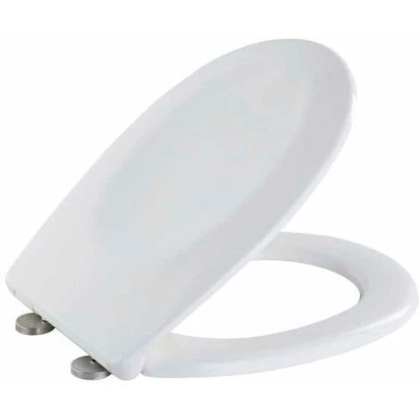 WENKO Abattant WC Avec Frein De Chute Vorno, Abattant WC Clipsable, Fixation Acier Inox "fix Clip" Duroplastique Antibactérien, 35x44,5 Cm, Blanc 4 WENKO Abattant WC Avec Frein De Chute Vorno, Abattant WC Clipsable, Fixation Acier Inox "fix Clip" Duroplastique Antibactérien, 35x44,5 Cm, Blanc – Image 2