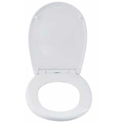 WENKO Abattant WC Avec Frein De Chute Vorno, Abattant WC Clipsable, Fixation Acier Inox "fix Clip" Duroplastique Antibactérien, 35x44,5 Cm, Blanc 5 WENKO Abattant WC Avec Frein De Chute Vorno, Abattant WC Clipsable, Fixation Acier Inox "fix Clip" Duroplastique Antibactérien, 35x44,5 Cm, Blanc – Image 3